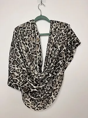 Michael Kors Infinity Scarf  'Mowani' Leopard Print Tan Brown Women's • $18