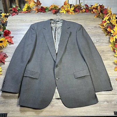 Vintage Sports Coat Size 44R Mens Gray Blazer Jacket Lined Union Made In USA • $29.99