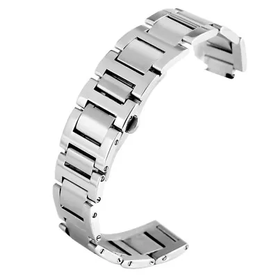 9/11/12mm Stainless Steel Watch Strap Replacement Band Push-Button Hidden Clasp • $18.04