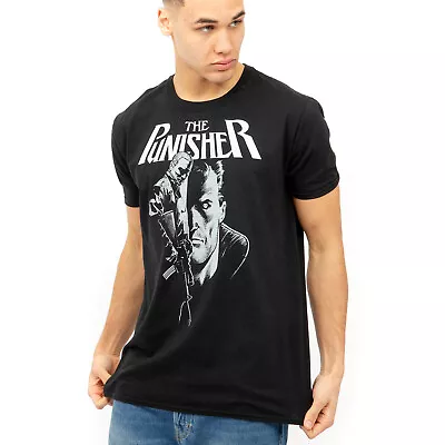 Official Marvel Mens The Punisher Rifle T-shirt Black S-XXL • £10.49