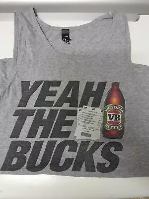 Victoria Bitter VB Green Singlet Shirt Beer Mens Size Large Rare • $14