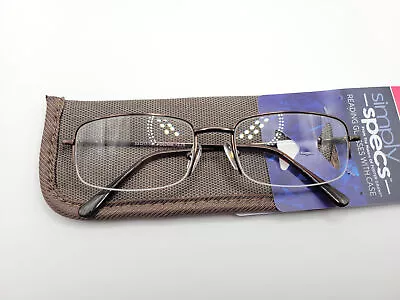 Foster Grant Hal Mens Brown Half-Frame Reading Glasses 53□17-141 Choose Strength • $11.66
