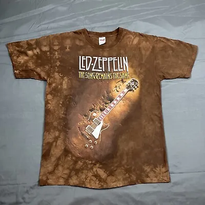 Vintage Led Zeppelin The Song Remains The Same T-Shirt Size L Brown VTG • $24.99
