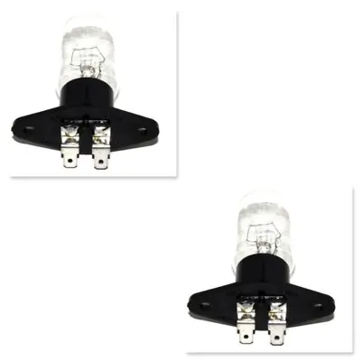  2 X Microwave Oven Bulb With Fixed Lamp T170 Base Bent 4.8mm Terminals 20w  • $14.95