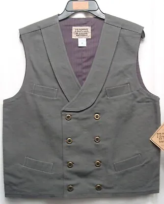 Frontier Classics Old West VEST Victorian Double Breast Style Mens  GRAY S-3X • $54