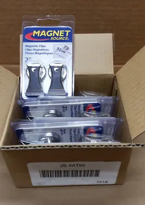 Lot Of 6- Magnetic Handy Clip 2-1/4  X 1-1/4  7 Lb Pull Capacity 2 Pack • $14.99
