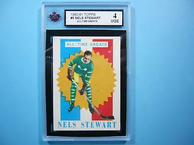1960/61 Topps Nhl Hockey Card #5 Nels Stewart Otg Ksa 4 Vg/ex Nice!! 60/61 Topps • $59.99