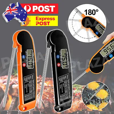 Foldable Digital Cooking Food Thermometer Probe Temperature Kitchen Meat BBQ • $9.45