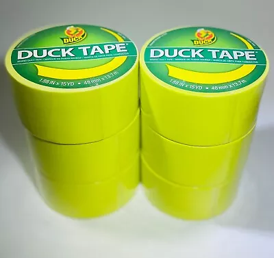 Duck # 1061070 Fluorescent Yellow Duct Tape 1.88  X 15 Yds -Case 6 Rolls • $34