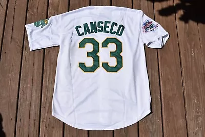 New!! Jose Canseco Oakland Athletics A's White WS Baseball Jersey Men's Large • $45