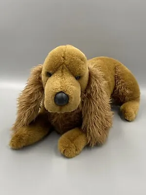 E &J Classic Realistic Cocker Spaniel 20” Laying Dog Plush Stuffed Animal Brown • $55