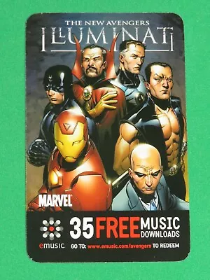 2006 New Avengers Illuminati Phone Promo Card 35 Free Music Downloads! Marvel! • $10.10