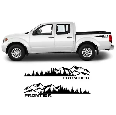 Compatible With Nissan Frontier Side Mountains  Text Graphics Vinyl Decals Logo • $38.95