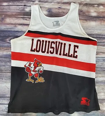 Vtg Starter Louisville Cardinals Basketball Jersey Mesh No Size Tag Please Read • $24.99