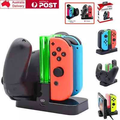 4 Port Joy Con Controller Charger Charging Dock For Nintendo Switch And PRO • $26.59