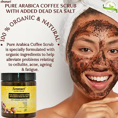 £12.74 • Buy Pure Arabica Coffee Scrub Dead Sea Salt For Blackheads Enlarged Pore Wrinkles