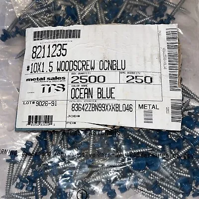 Roofing Screw#10x1.5 Metal To Wood  250pc Bag Industrial Farm Metal RoofingBlue • $21