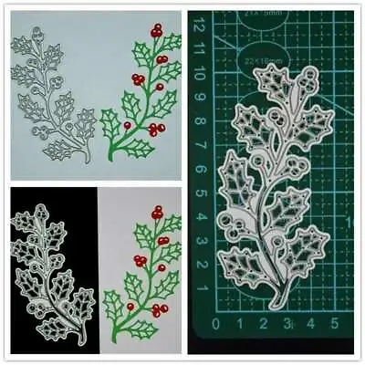 £2.78 • Buy Embossing Decor Metal Cutting Die DIY Crafts Card Making Christmas Holly Berries