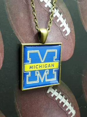 Michigan Wolverines NCAA College Football Pendant Necklace • $8.95