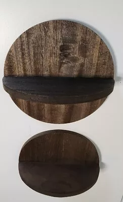 Pair Of Wooden Wall Sconce Shelves • $19.96