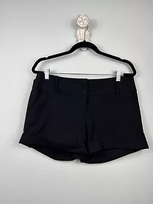 MILLY Black Cuffed Shorts - Size 8 • $54.99