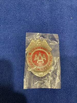 Vintage AAA Lieutenant School Safety Patrol Badge  Silver & Red New Old Stock • $15.99