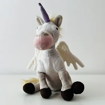 Disney Store Onward White Unicorn Pegasus Donkey Horse Soft Plush Teddy Bear Toy • £9.99