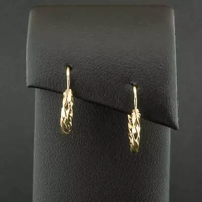 (AGJ) 9ct Yellow Gold Twist Hoop Earrings 1.2g • £45