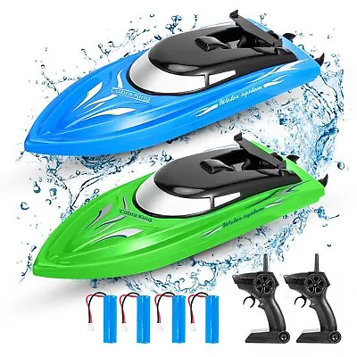 RC Boat Mini 2 Pack-Remote Control Boats 10KM/H For Adults Kids Pools And Lake • $46.66