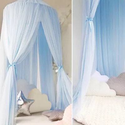 Kids Baby Bed Canopy Bedcover Mosquito Net Princess Curtain Bedding Dome Tent • £23.97