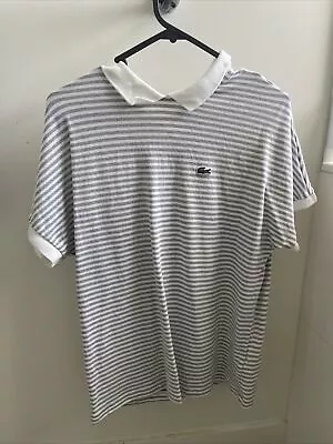 Lacoste Grey/White Polo Shirt Size 38 AU 10 • $15