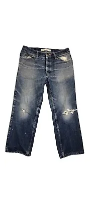 Vintage Lee 34x30 Distressed Jeans 33x25  • $30