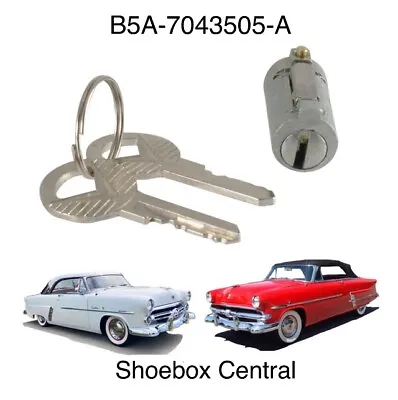 $24.50 • Buy 1952 1953 1954 Ford Trunk Deck Lid Lock Cylinder Tumbler With Keys