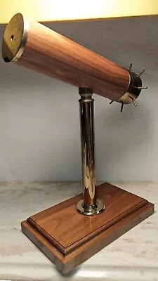 Eric Van Cort Wood Veneer Parlor Kaleidoscope Brass Wood Stand 1988  • $249.98