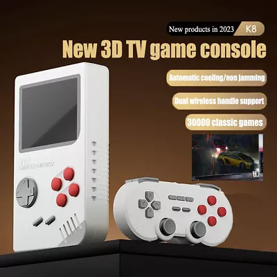 Retro HDMI Video Game Console With 64GB Built-in Card 30000+ Games Controllers • £34.99