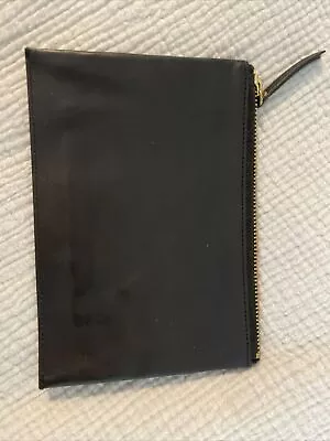 J. Crew Leather Lined Black Pouch Wallet • $8