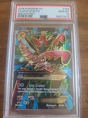 Pokemon M Scizor EX 120/122 Full Art 2016 Breakpoint PSA 10 🔥 LOW POP 🔥 🔥  • $99.99