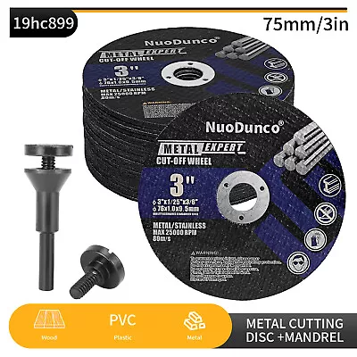 20Pcs 3 Inch Cut Off Wheel With 1/4 In Mounting Mandrel Kit For Die Grinder • $22.40