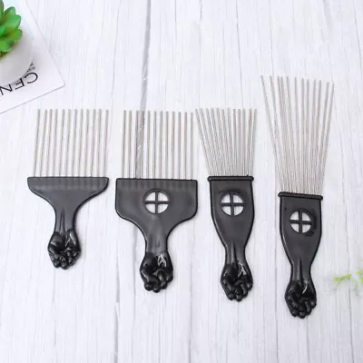 4pcs Metal Hair Pick Wide Hair Pick Comb Afro Hair Pick Comb Afro Hair Comb • $11.26