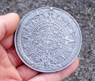 Large Primitive Vintage / Antique Mayan Aztec Indian Mexico Calendar Pendant • $25