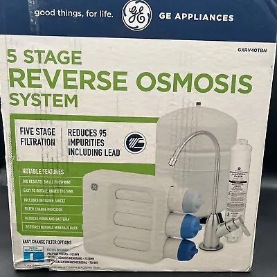 GE Reverse Osmosis Water Filtration System 5 Stage (GXRV40TBN) • $99.99