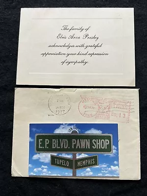 Elvis Funeral Thank You Card / Vernon Presley  / August 1977 / Graceland / RARE • $500