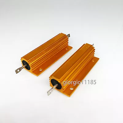 US Stock 2pcs 8 Ohm 8 100W Watt Aluminum Housed Metal Case Wirewound Resistors • $12.49