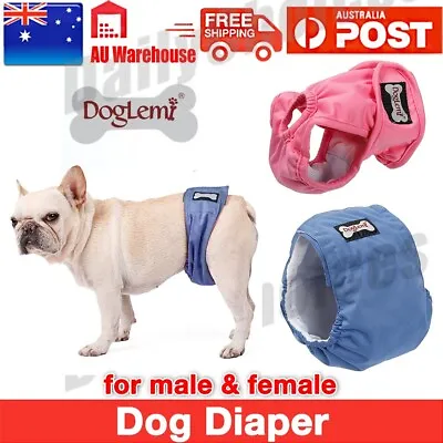 Male Dog Puppy Pet Nappy Diaper Belly Wrap Band Sanitary Pants Underpants AU • $9.27