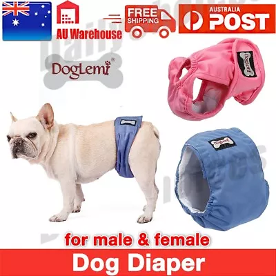 XS-XL Male Dog Puppy Nappy Diaper Belly Wrap Band Sanitary Pants Underpants AUS • $9.66