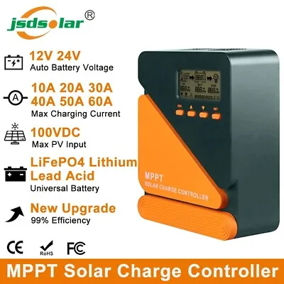 10/20/30/40/50/60A MPPT Solar Charge Controller 12/24V For Solar Panel Kits • $37.99