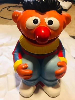 Vintage Muppet Inc Cookie Jar Sesame Street Ernie Clown Jim Henson Ceramic 70's • $62.80