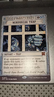 MTG Mindbreak Trap NM Outlaws Of Thunder Junction Breaking News Non-foil OTJ OTP • $25.50