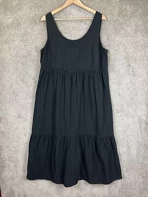 J Jill Dress Womens Extra Large Petite Black Cotton Blend Sleeveless Midi- 9313* • $24.99