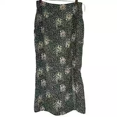 Missguided Green & White Slit Midi Skirt Size 6 New • $14